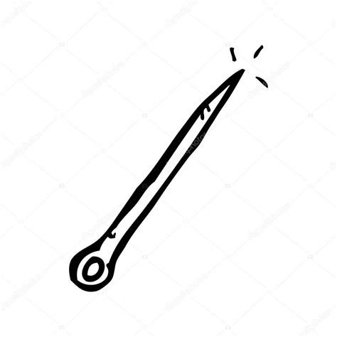 Sharp Sewing Needle Cartoon — Stock Vector © Lineartestpilot 19584561