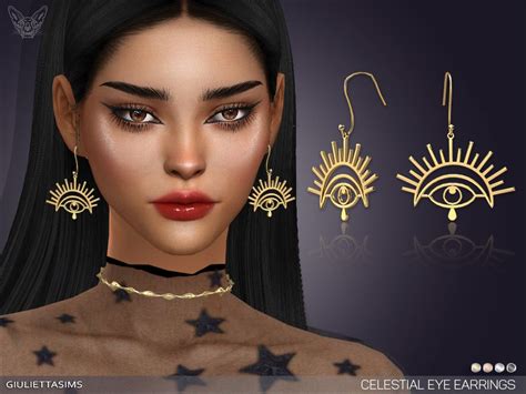 Sims 4 — Celestial Eye Earrings By Feyona — Celestial Eye Earrings Come