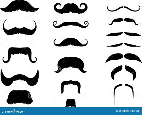 Mustache Set Stock Images Image 35175824