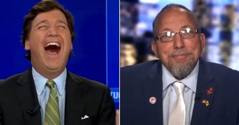Tucker Carlson Bursts Out Laughing When He Hears What Gop Truck Driver Said To Dem He Defeated