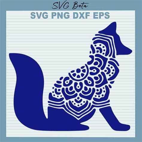 Mandala Fox Svg File For Craft Handmade Cricut Products
