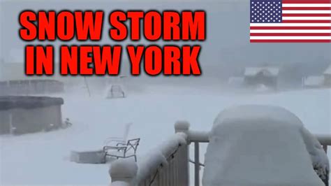 Snow Storm In New York ⚠️ Crazy Snow Storm Hit Usa New York Youtube