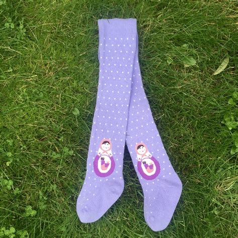 Purple Polka Dot Childrens Tights By Snowflakes And Sunflowers