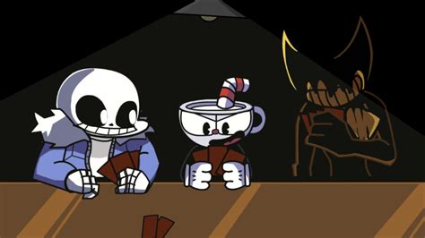 Fnf Cuphead Sans And Bendy Image To U