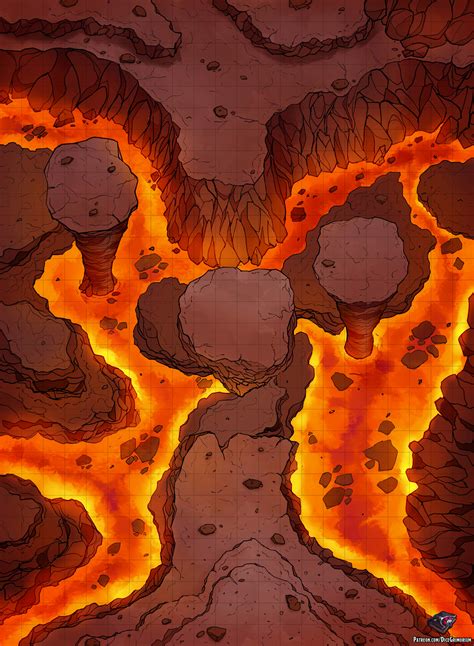 Lava Pass Battle Map X Dndmaps Battle Map Dungeons And Dragons My XXX
