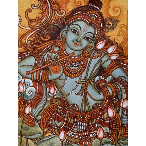 Charming Lord Krishna Painting In 2021 Kerala Mural Painting Indian