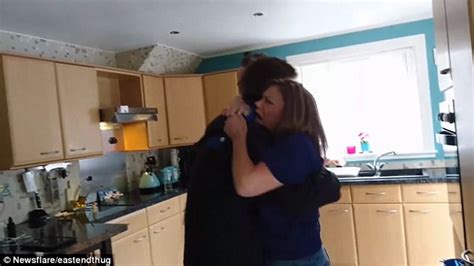 Moment Scottish Mum Sees Son For First Time In Two Years Daily Mail