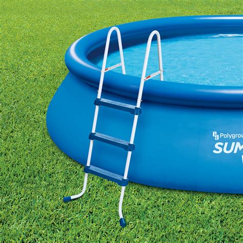 Summer Waves 36 Surestep 3 Step Outdoor Above Ground Pool Ladder For