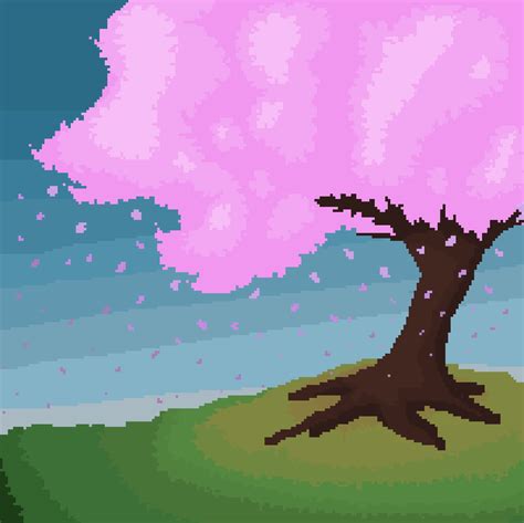 Pixel Art Cherry Blossom