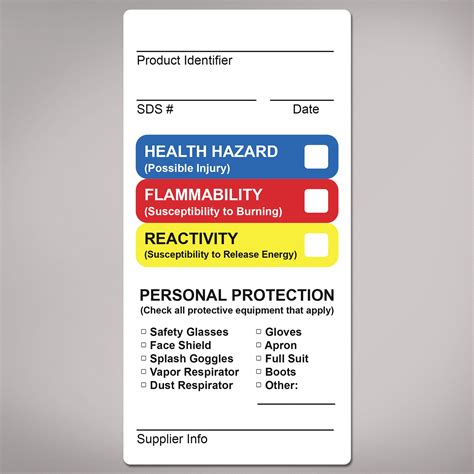 Avery Hmis Secondary Container Labels Waterproof Chemical Resistant
