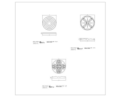 Architectural Rosettes Dwg13 Thousands Of Free Autocad Drawings