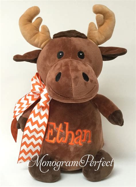 Jumbo Personalized Brown Mohawk Moose Stuffed Animal — Monogramperfect