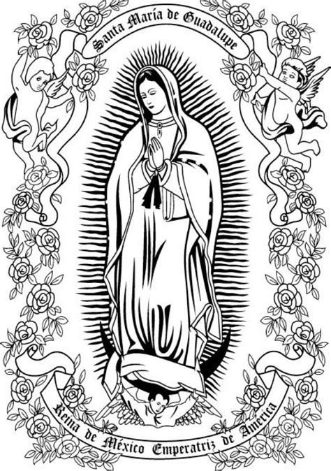Virgen De Guadalupe Coloring Pages Our Lady Of Guadalupe Coloring Page At Getcolorings Com