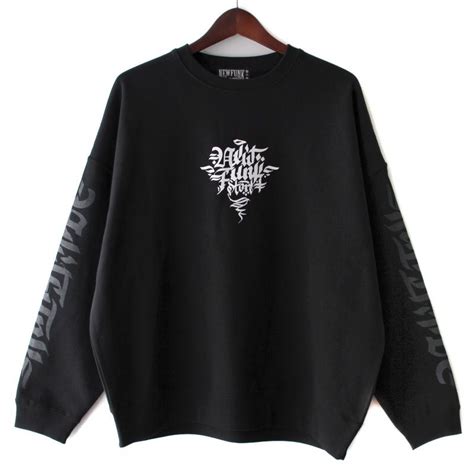 Newfunk Roughing Crew Neck Sweat Black Cracklimb Newfunk Store