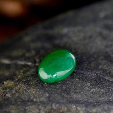 24 Ct Imperial Green Jadeite Jade Cabochon By Heavensstonez