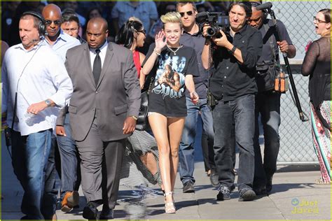 Full Sized Photo Of Miley Cyrus Jimmy Kimmel Live Arrival Miley
