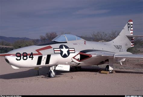 Grumman F9f 8p Cougar Usa Navy Aviation Photo 0140641