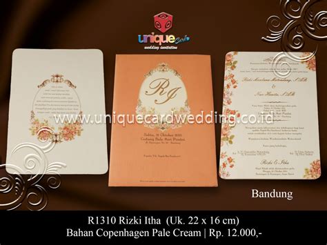 Kartu Undangan 12000 2 Unique Card Wedding Invitation Media