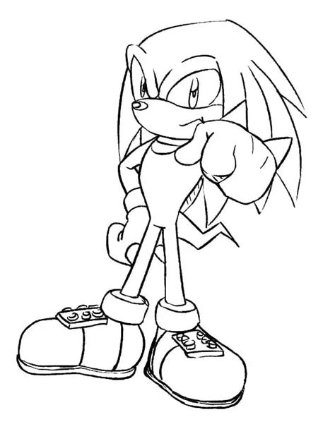 Happy Knuckles The Echidna Coloring Page In 2022 Echidna Coloring