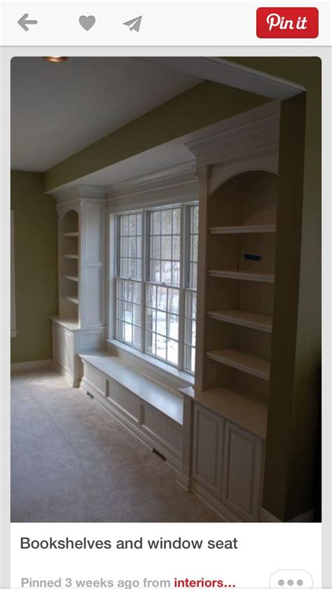 Built Ins With Shelves And Drawers Around The Window Will Let Us Make