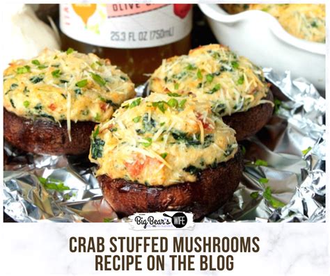 Crab Stuffed Mushrooms Recipe Crab Stuffed Mushrooms Stuffed Mushrooms Cooking Seafood