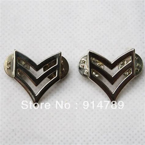 Pair Of Ww2 Us Army Sergeant First Class Pinback Rank Insignia Badge