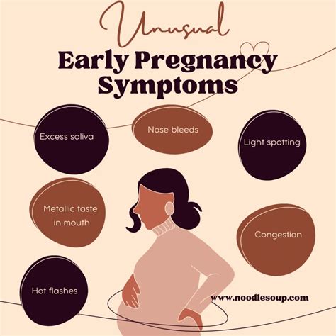 Unusual Early Pregnancy Symptoms Checklist Noodle Soup