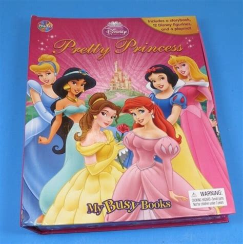 Disney Pretty Princess My Busy Books Storybook 9 Figurines