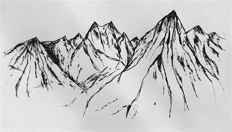 Mountain Drawing At Paintingvalley Com Explore Collection Of Mountain