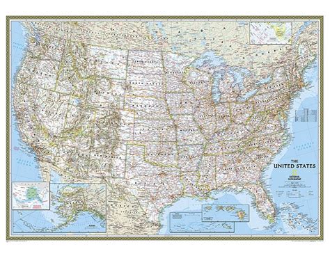 Buy United States Map Mural Classic In Large Size Map Murals Wall