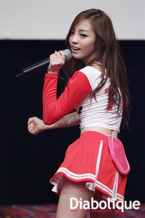 Goo Hara Korean Cute Singer Sexy Cheerleader With Red