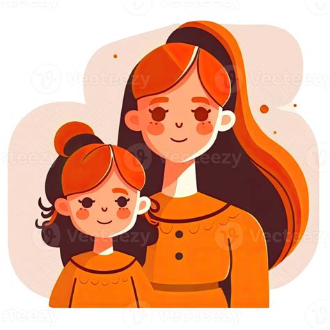 Mother And Daughter Cartoon 22917747 Png