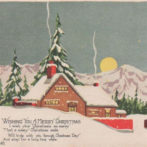 Vintage Christmas Greetings Postcard Holidays Post Card Antique Max Off