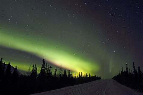 Northern Lights Brighten A Dark Alaskan Winter In Denali