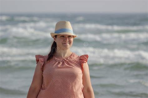 girl fooling around near the water from a happy vacation stock image image of landscape human