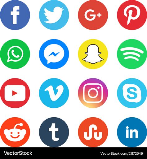25 Trend Terbaru Social Media Icon Set Vector Free Free Alltel