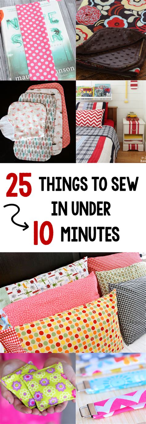 Maybe you would like to learn more about one of these? 25 Things to Sew in Under 10 Minutes - Crazy Little Projects