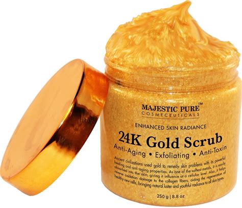 majestic pure 24k gold body scrub and facial scrub facial scrubs skin cleanser products