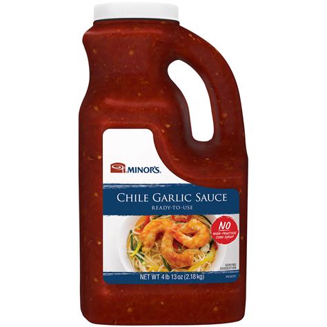 Minors Chile Garlic Sauce Ready To Use Spicy Sauce 05 Gallon