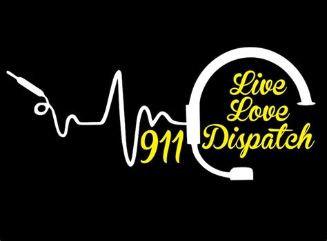 Gold 911 Dispatcher Decal Live Love Dispatch Headset Etsy