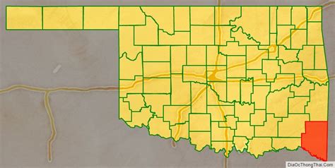 Map Of Mccurtain County Oklahoma