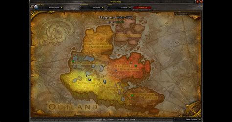 Outland Map Wow Screenshot