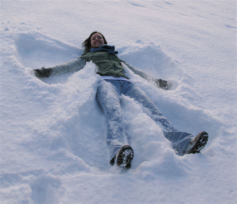 Head Outside Lie Down On The Snow And Make That Perfect
