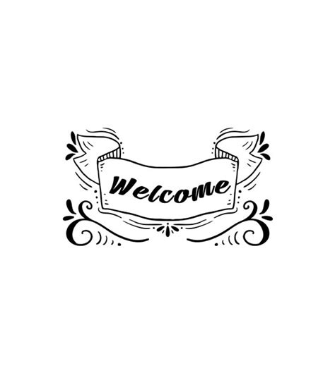 Attractive Curved Welcome Silhouette Art Digitemb