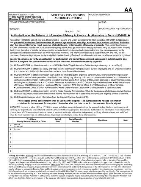 Nycha Third Party Verification Form Fill Out Sign Online Dochub
