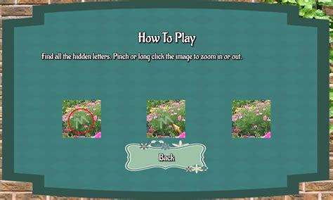 🕹️ Play Flower Garden Game Free Online Hidden Letters Of The Alphabet