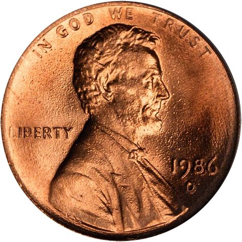 Value Of 1986 D Lincoln Cents We Appraise Modern Coins