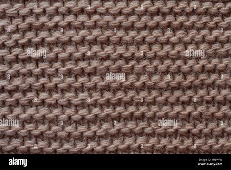 Light Brown Woolen Knitted Fabric Texture Macro Stock Photo Alamy