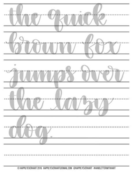 Large Hand Lettering Practice Sheets Brush Pen Brush Letras Del