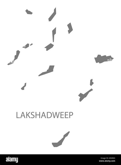 Lakshadweep India Map Grey Stock Photo Alamy